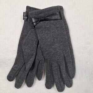 LA Express Women's Gray Gloves W/Touch Screen Compatible Fingertips, S/M, NWT